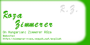 roza zimmerer business card