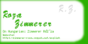 roza zimmerer business card